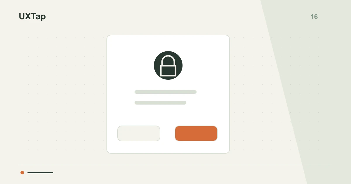 Window with a padlock and two choice buttons.